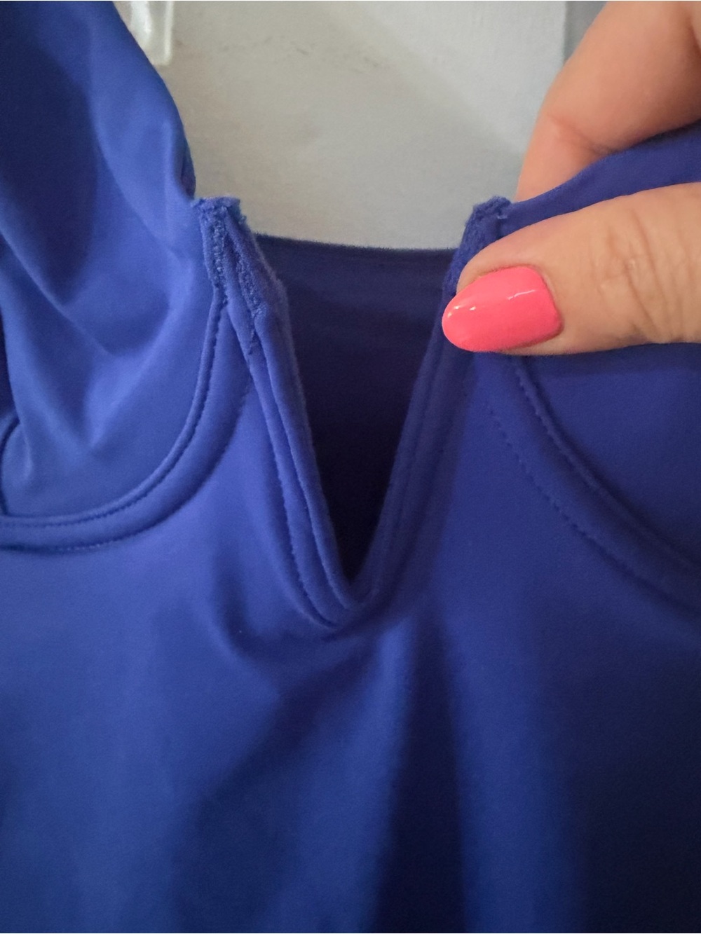 Women’s Plunge V-Front Bodysuit in Royal Blue - Picture 10 of 16